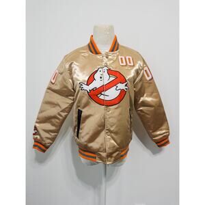 Ghostbusters Satin Bomber Jacket Headgear Classics 1984 Retro Varsity sz M